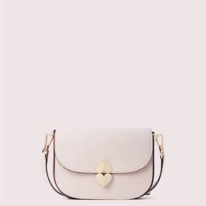 NWT Kate Spade Lula Small Saddle Crossbody Bag Tutu Pink Convertible Clutch